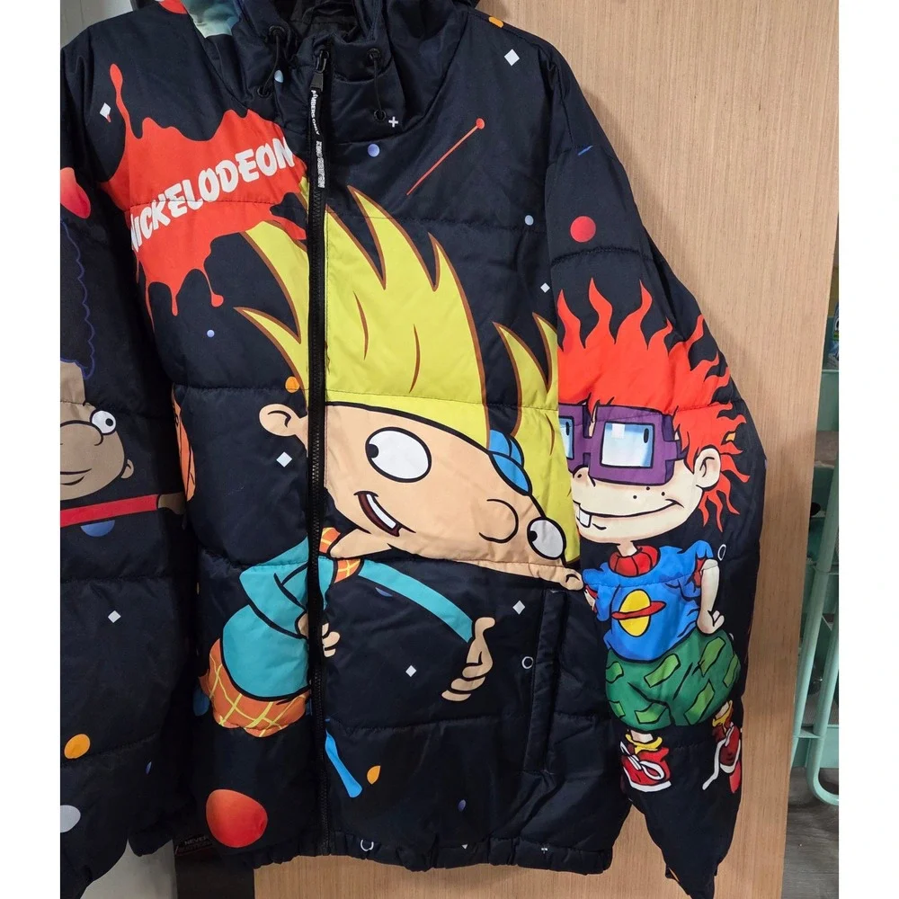 Members Only Nickelodeon Rugrats Arnold‎ Tommy Chuckie Puffy Winter Jacket XXL